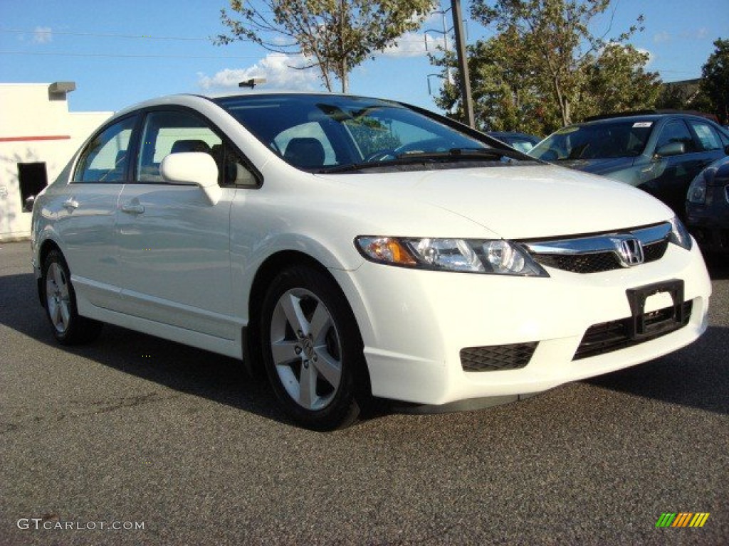 2009 Civic LX-S Sedan - Taffeta White / Black photo #1