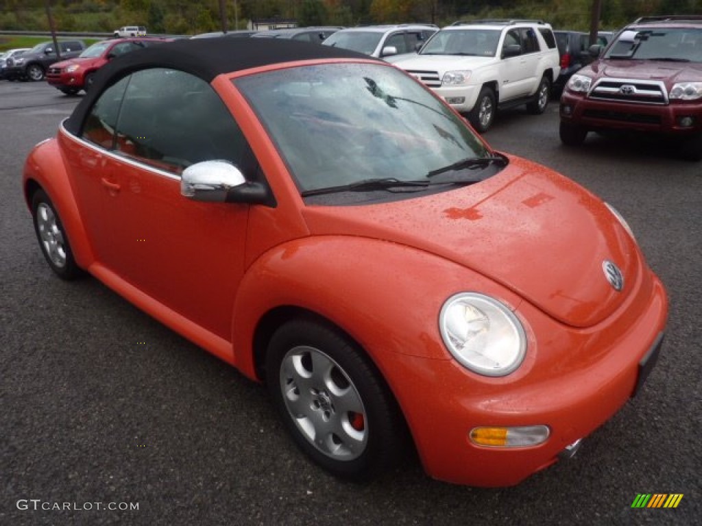 2003 New Beetle GLS Convertible - Sundown Orange / Black photo #1