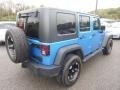 2010 Surf Blue Pearl Jeep Wrangler Unlimited Sport 4x4  photo #2
