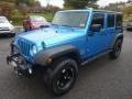 2010 Surf Blue Pearl Jeep Wrangler Unlimited Sport 4x4  photo #5