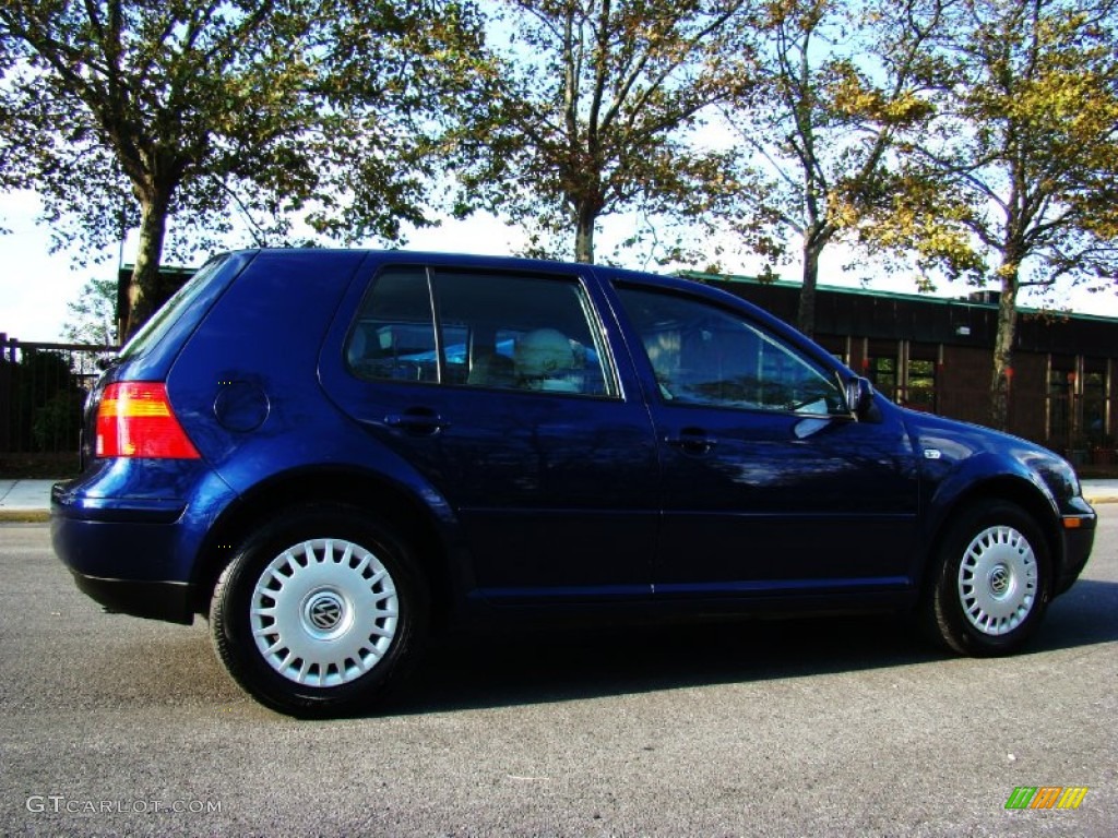 2002 Golf GLS TDI Sedan - Indigo Blue Pearl / Beige photo #27