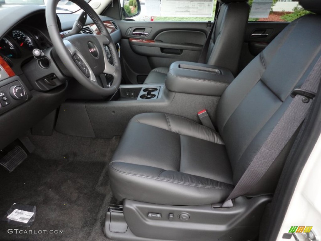 Ebony Interior 2012 GMC Yukon XL SLT 4x4 Photo #55354358