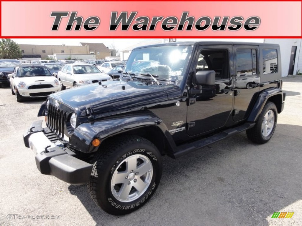 2009 Wrangler Unlimited Sahara 4x4 - Black / Dark Slate Gray/Medium Slate Gray photo #1