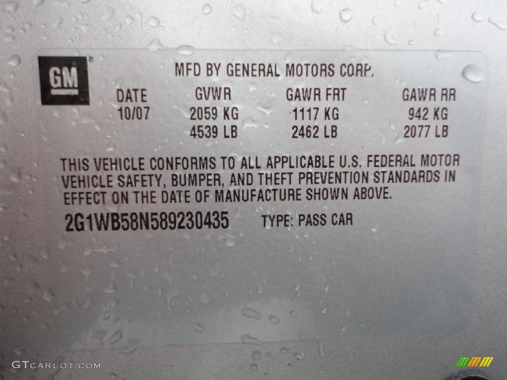 2008 Impala LS - Silverstone Metallic / Ebony Black photo #20