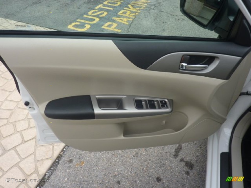 2010 Subaru Impreza 2.5i Sedan Ivory Door Panel Photo #55356435