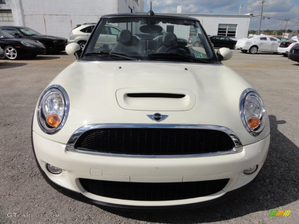 2009 Cooper S Convertible - Pepper White / Punch Carbon Black Leather photo #3