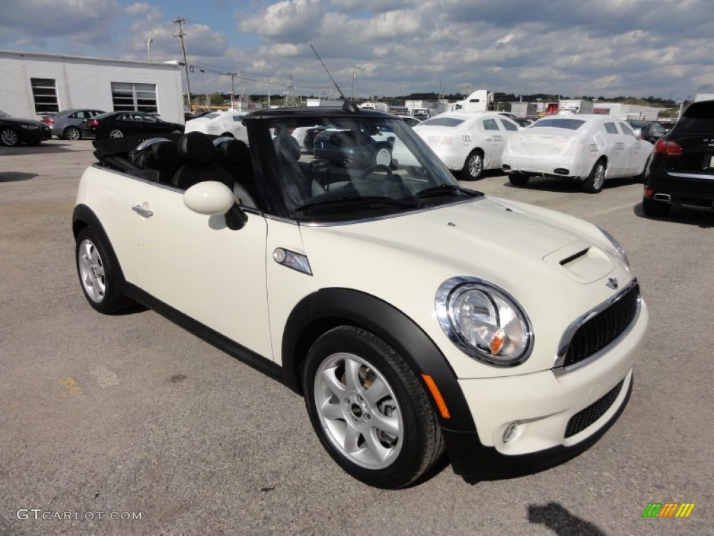 2009 Cooper S Convertible - Pepper White / Punch Carbon Black Leather photo #4