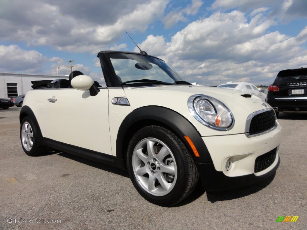 2009 Cooper S Convertible - Pepper White / Punch Carbon Black Leather photo #5