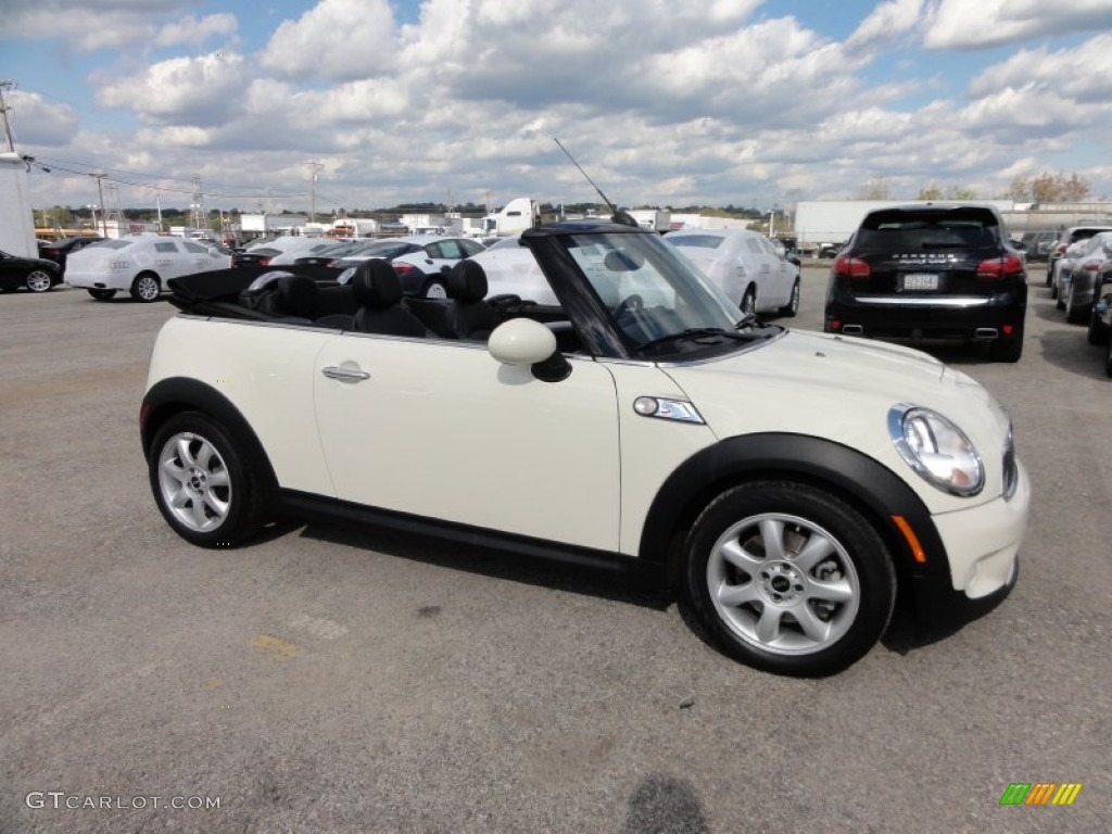2009 Cooper S Convertible - Pepper White / Punch Carbon Black Leather photo #6