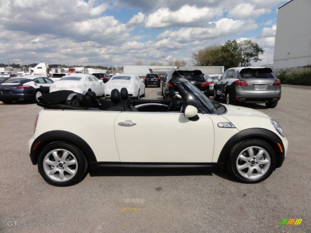 2009 Cooper S Convertible - Pepper White / Punch Carbon Black Leather photo #7