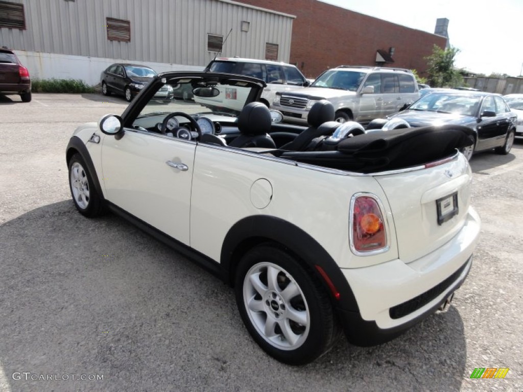 2009 Cooper S Convertible - Pepper White / Punch Carbon Black Leather photo #10