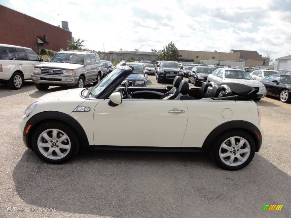 2009 Cooper S Convertible - Pepper White / Punch Carbon Black Leather photo #11