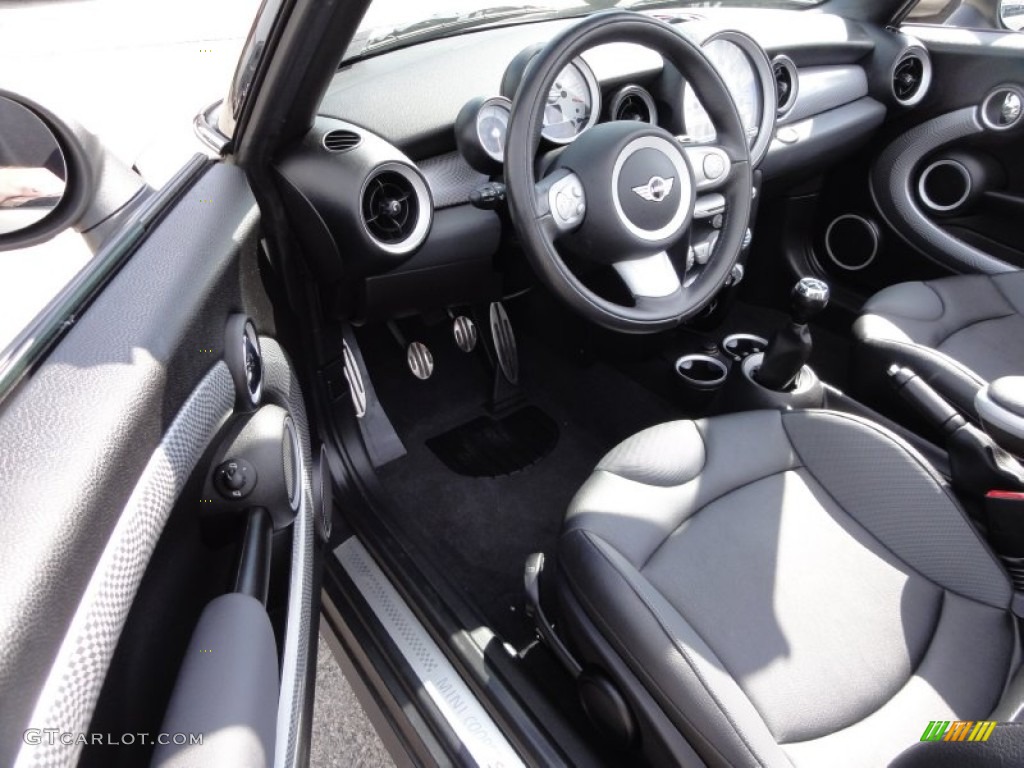 2009 Cooper S Convertible - Pepper White / Punch Carbon Black Leather photo #13
