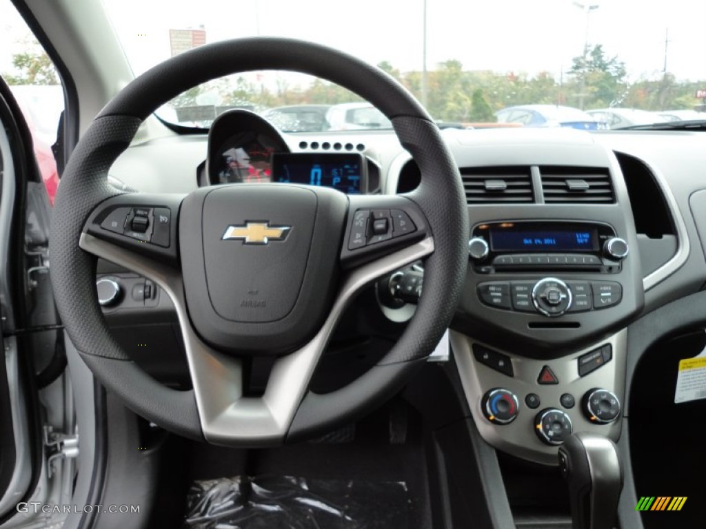 2012 Chevrolet Sonic LT Sedan Jet Black/Dark Titanium Dashboard Photo #55357058