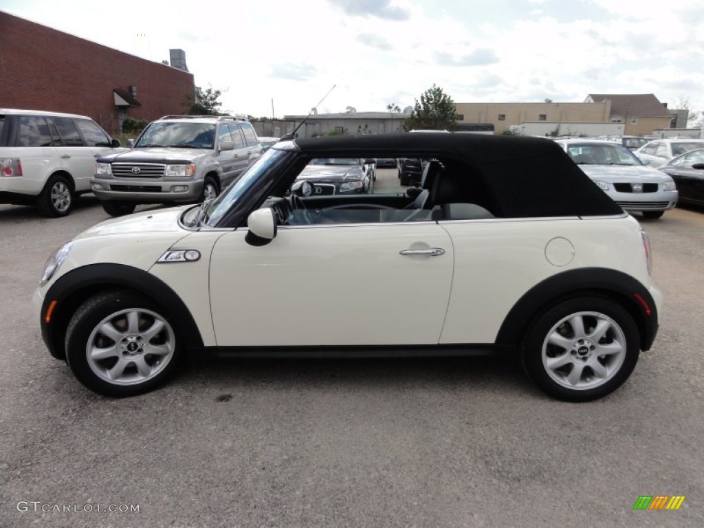 2009 Cooper S Convertible - Pepper White / Punch Carbon Black Leather photo #42