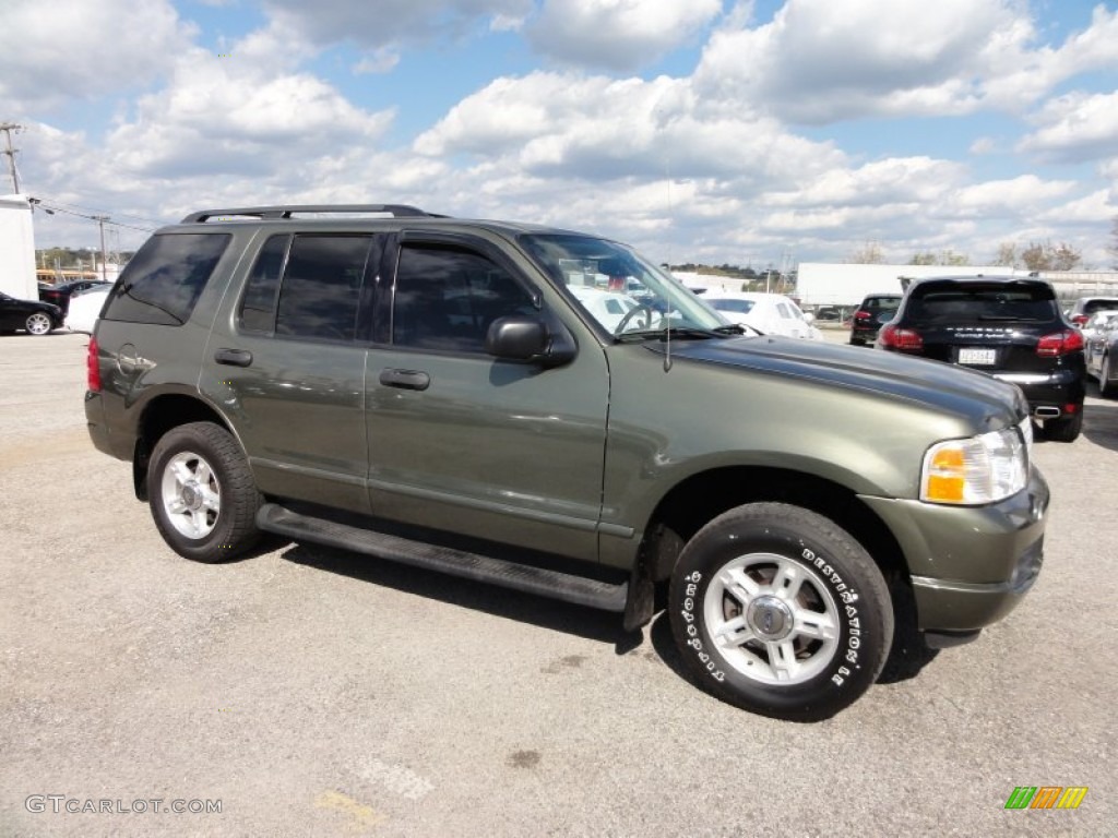 2004 Explorer XLT 4x4 - Estate Green Metallic / Medium Parchment photo #6