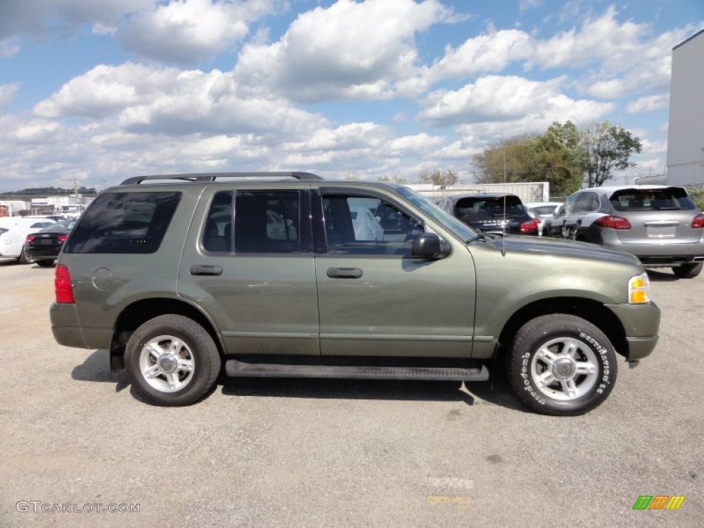 2004 Explorer XLT 4x4 - Estate Green Metallic / Medium Parchment photo #7