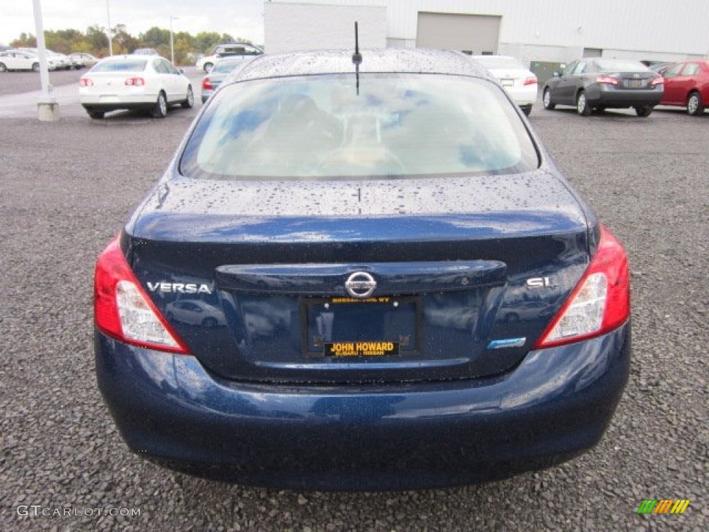 2012 Versa 1.6 SL Sedan - Blue Onyx Metallic / Charcoal photo #6
