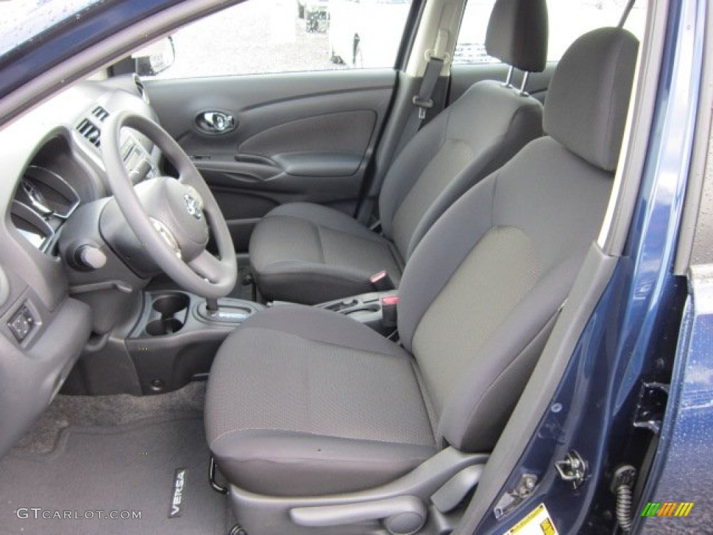 Charcoal Interior 2012 Nissan Versa 1.6 SL Sedan Photo #55358147