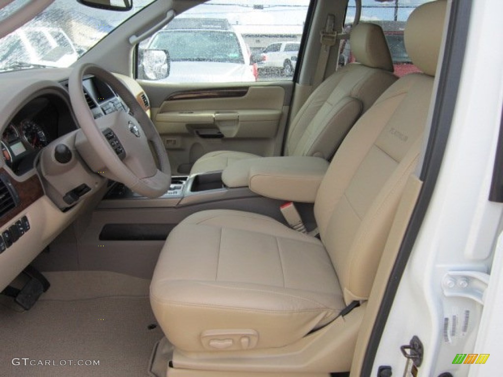 Almond Interior 2012 Nissan Armada Platinum 4WD Photo #55358330