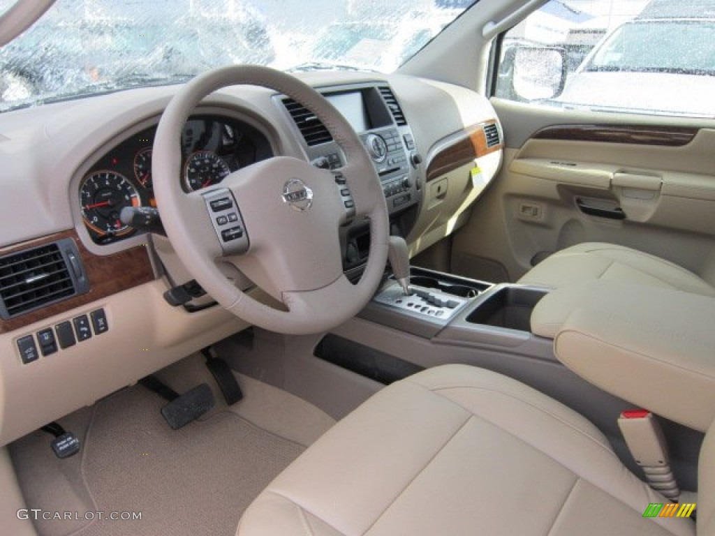 Almond Interior 2012 Nissan Armada Platinum 4WD Photo #55358339