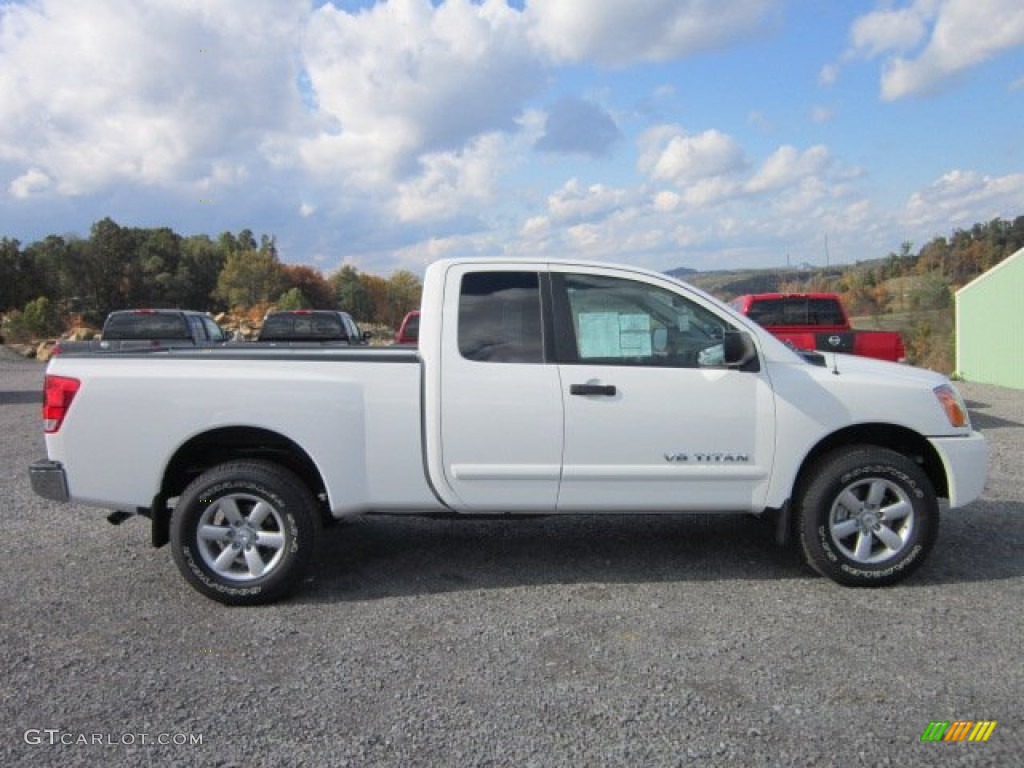 Blizzard White 2012 Nissan Titan SV King Cab 4x4 Exterior Photo #55358453