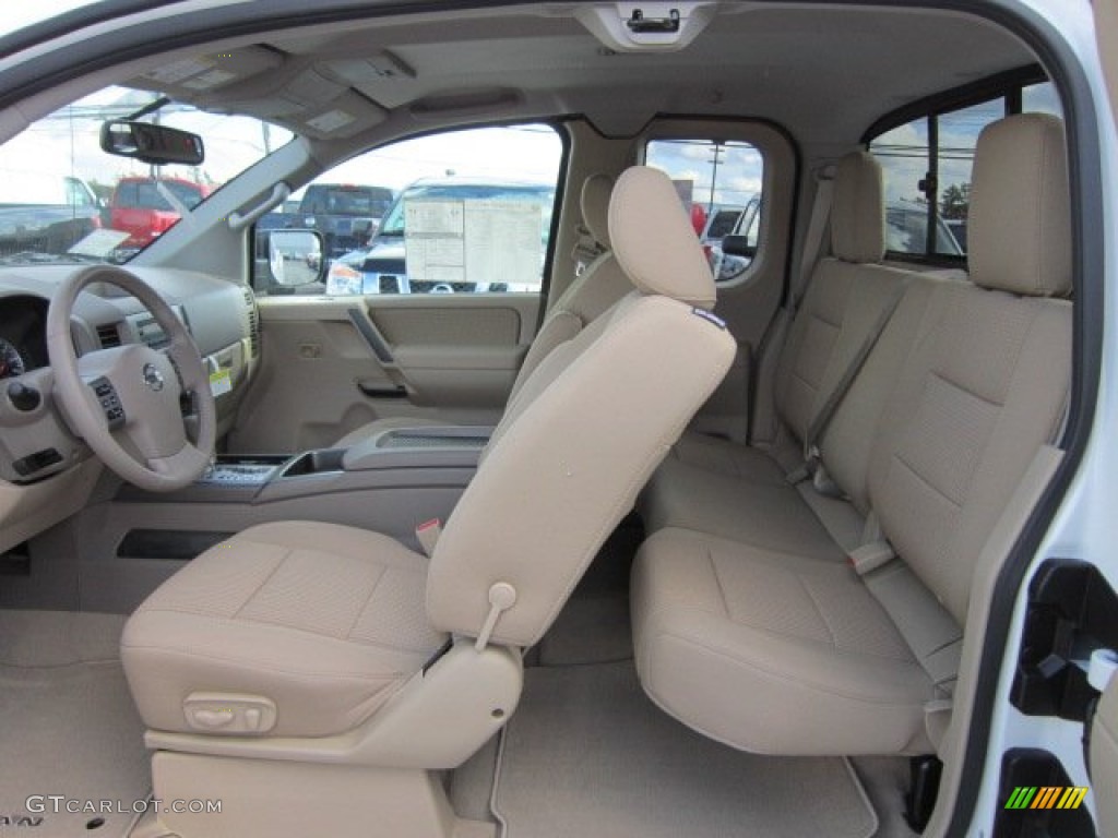 Almond Interior 2012 Nissan Titan SV King Cab 4x4 Photo #55358501
