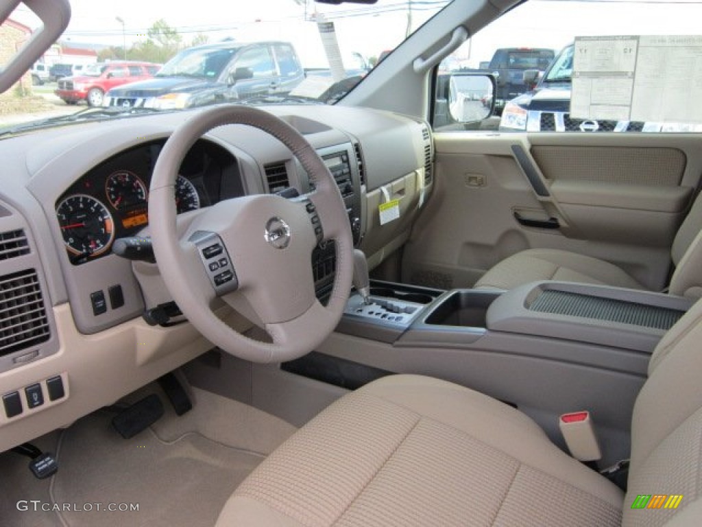 Almond Interior 2012 Nissan Titan SV King Cab 4x4 Photo #55358528