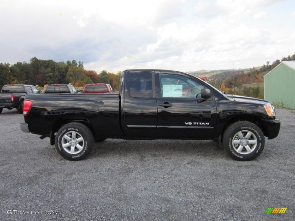 Galaxy Black 2012 Nissan Titan SV King Cab 4x4 Exterior Photo #55358627