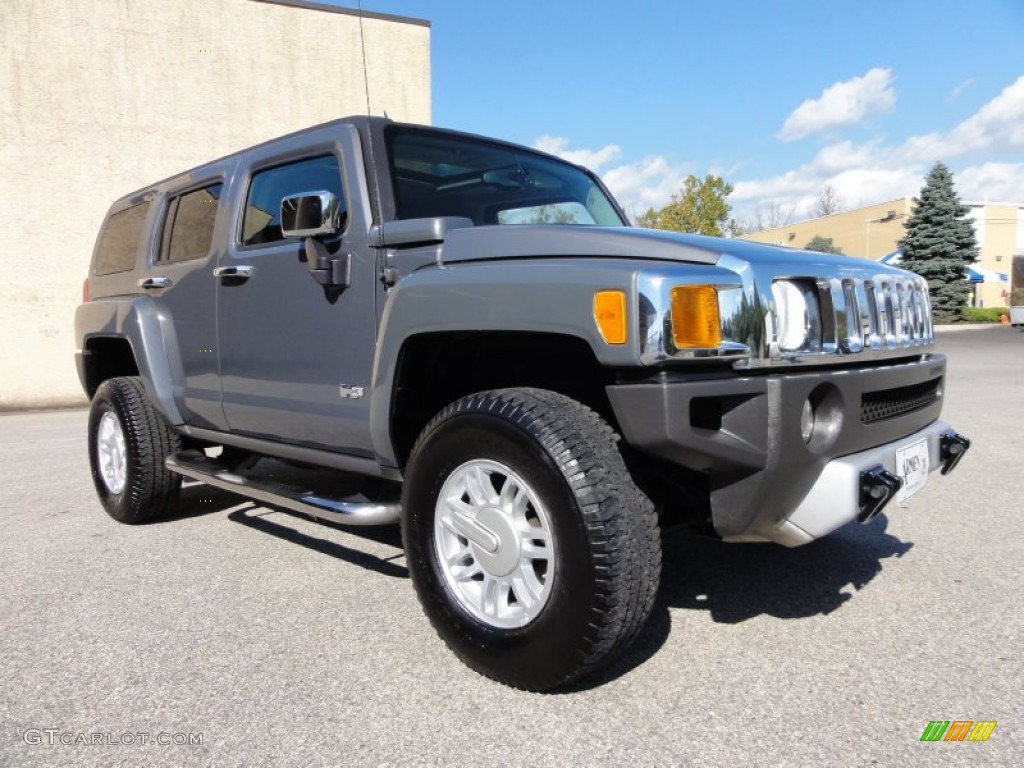 Graphite Metallic 2008 Hummer H3 Standard H3 Model Exterior Photo #55359203