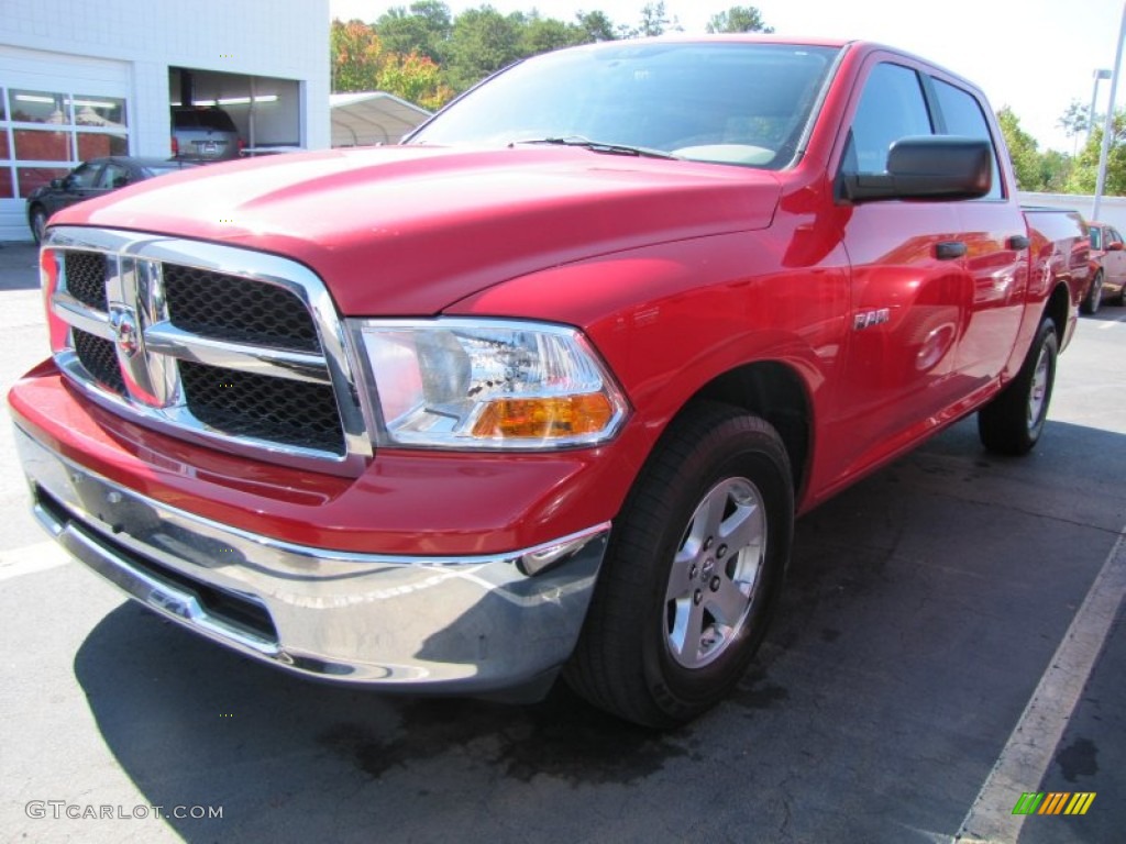 2009 Ram 1500 SLT Crew Cab - Flame Red / Dark Slate/Medium Graystone photo #1