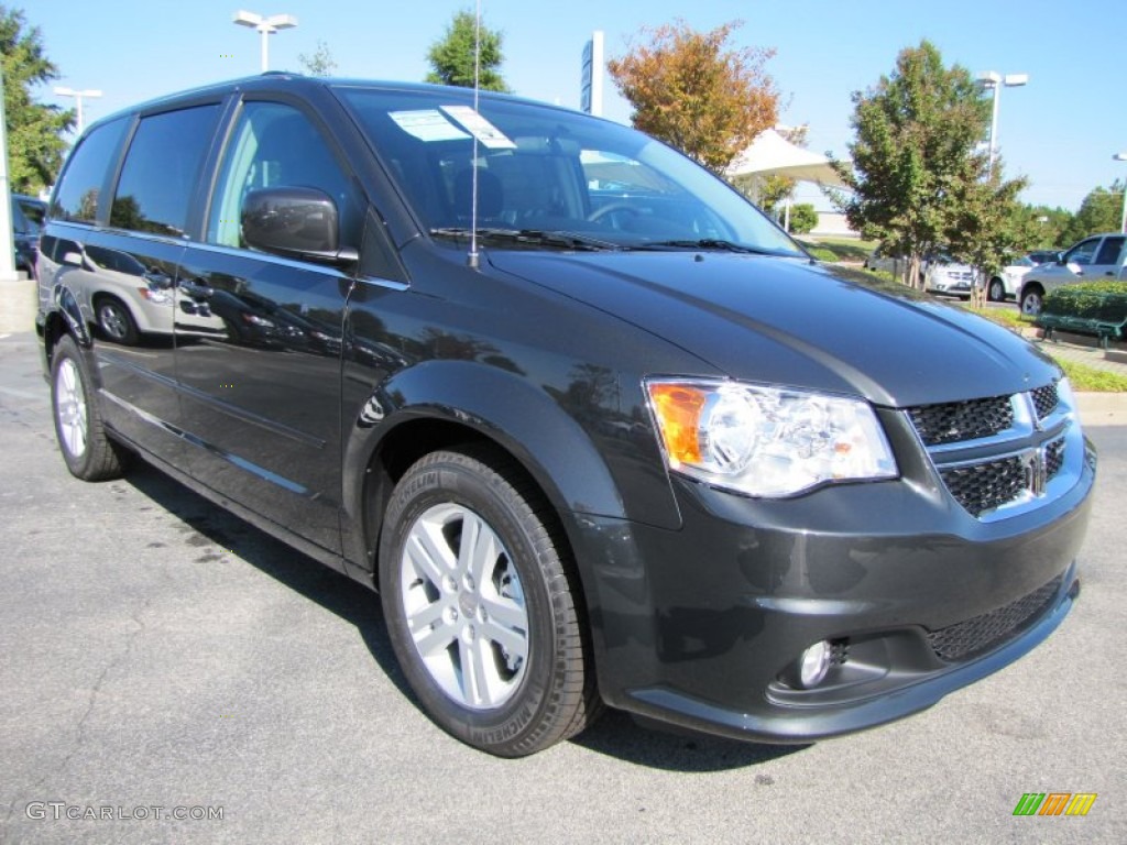 2012 Grand Caravan Crew - Dark Charcoal Pearl / Black/Light Graystone photo #4