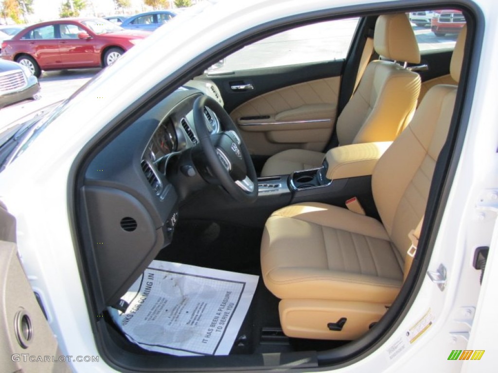 Tan/Black Interior 2012 Dodge Charger R/T Plus Photo #55362791