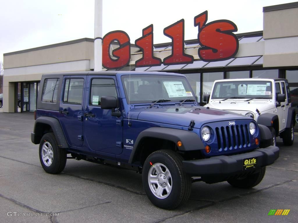 2009 Wrangler Unlimited X 4x4 - Deep Water Blue Pearl / Dark Slate Gray/Medium Slate Gray photo #1