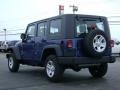 2009 Deep Water Blue Pearl Jeep Wrangler Unlimited X 4x4  photo #4