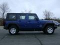 2009 Deep Water Blue Pearl Jeep Wrangler Unlimited X 4x4  photo #6