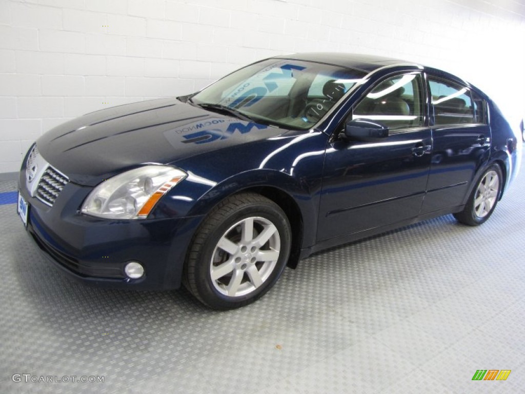2006 Maxima 3.5 SL - Majestic Blue Metallic / Cafe Latte photo #2