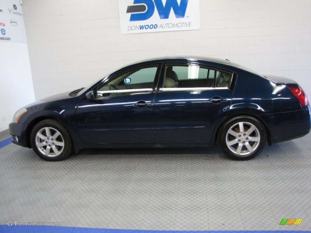 2006 Maxima 3.5 SL - Majestic Blue Metallic / Cafe Latte photo #5