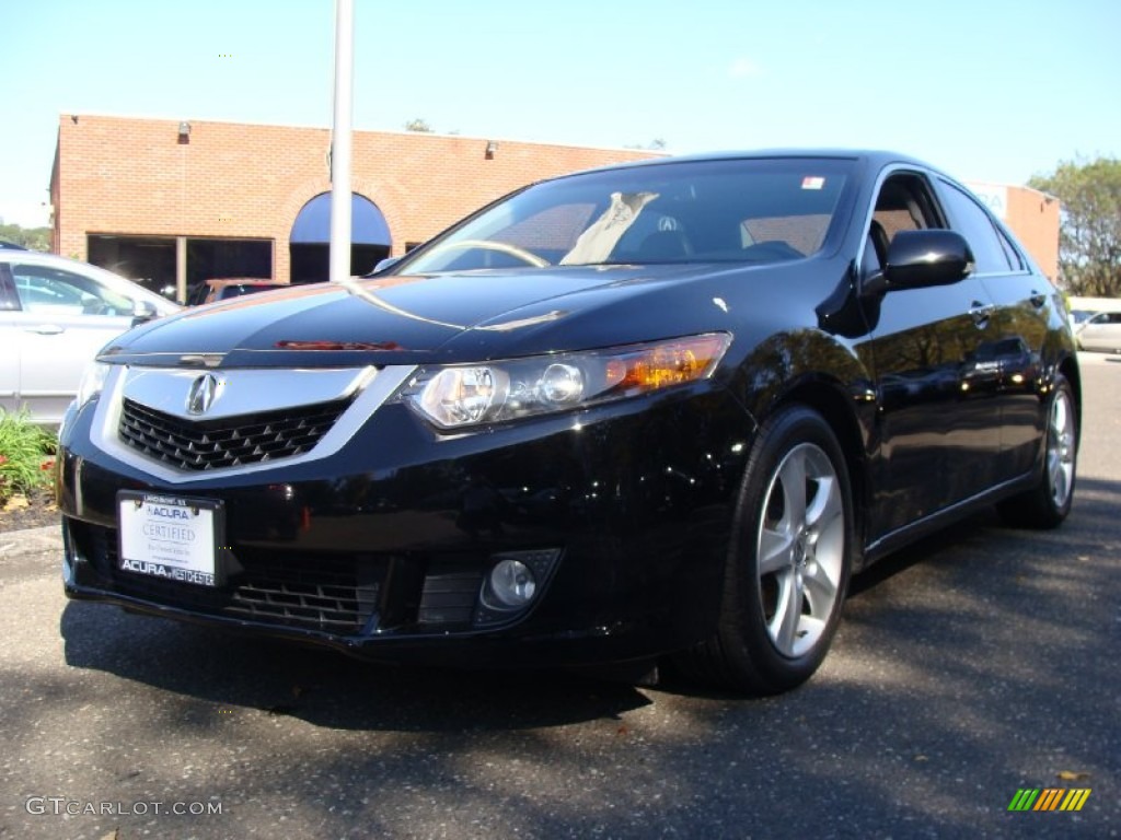 2009 TSX Sedan - Crystal Black Pearl / Ebony photo #1