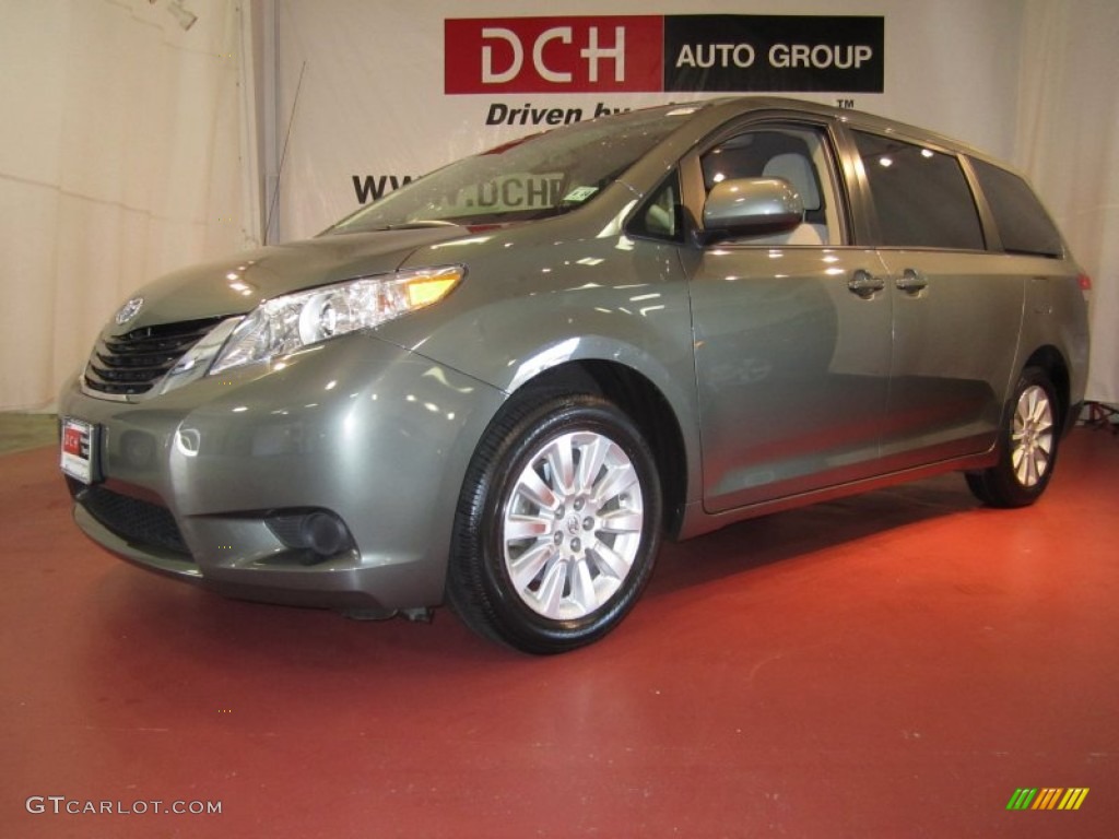 2011 Sienna LE AWD - Cypress Green Pearl / Bisque photo #1