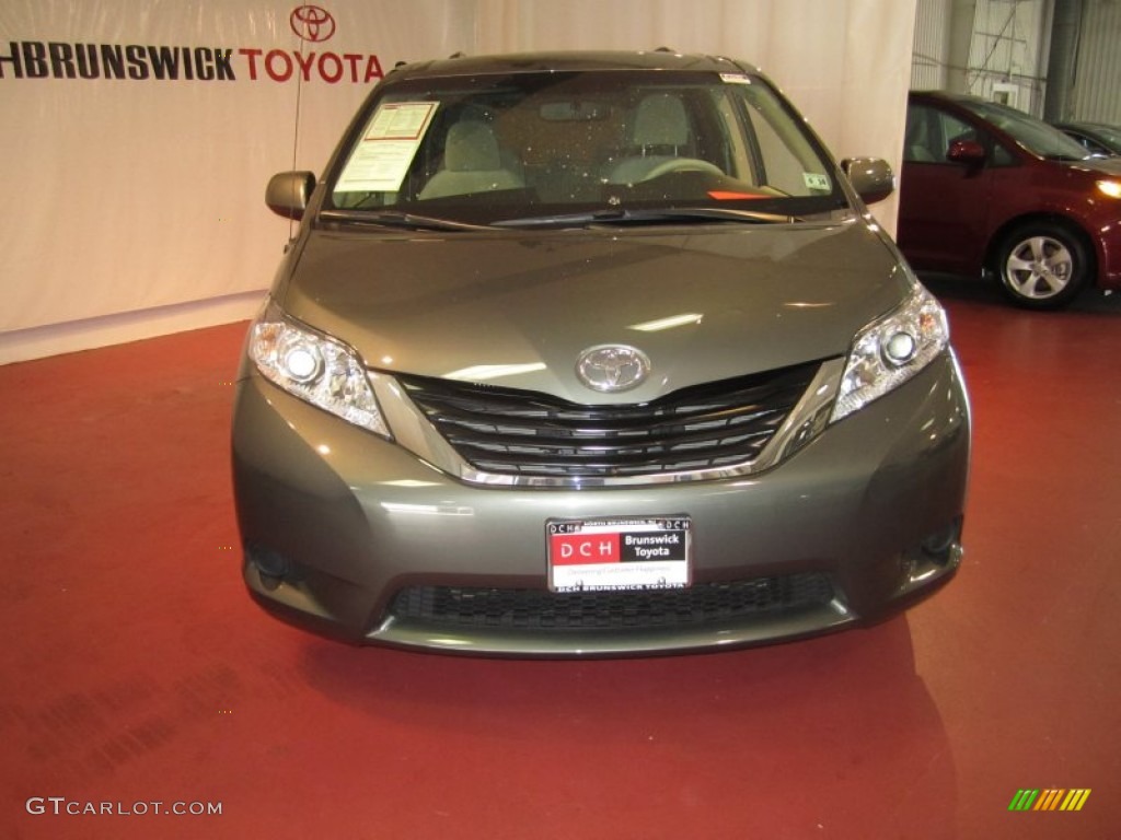 2011 Sienna LE AWD - Cypress Green Pearl / Bisque photo #2