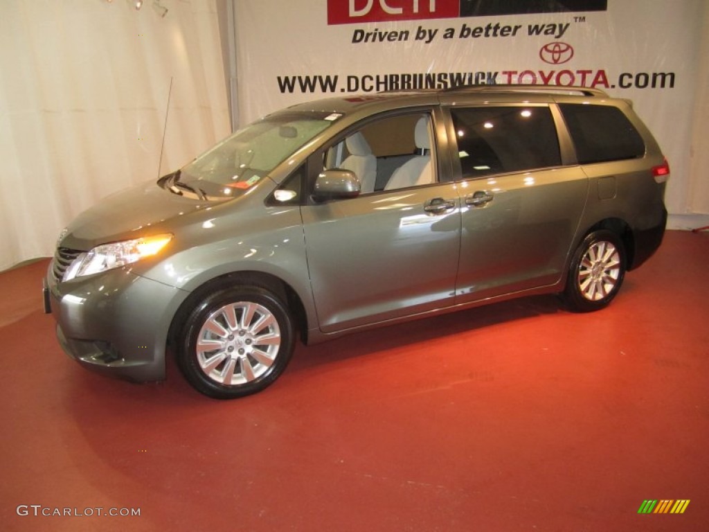 2011 Sienna LE AWD - Cypress Green Pearl / Bisque photo #3