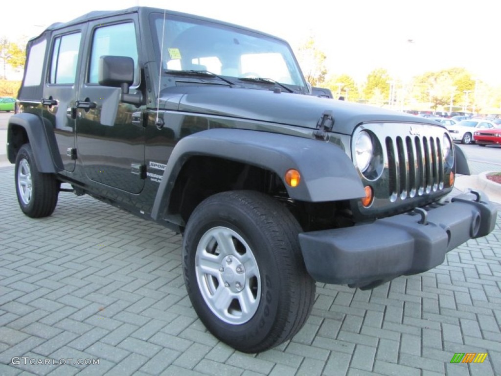 2010 Wrangler Unlimited Sport 4x4 - Natural Green Pearl / Dark Slate Gray/Medium Slate Gray photo #7