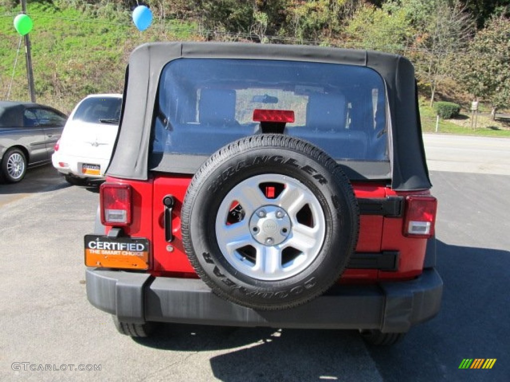 2009 Wrangler X 4x4 - Flame Red / Dark Slate Gray/Medium Slate Gray photo #4