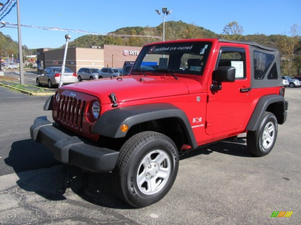 2009 Wrangler X 4x4 - Flame Red / Dark Slate Gray/Medium Slate Gray photo #6