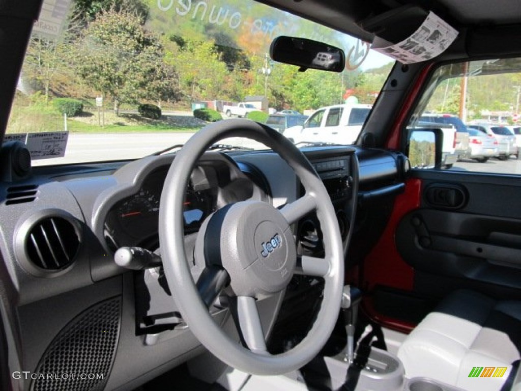 2009 Wrangler X 4x4 - Flame Red / Dark Slate Gray/Medium Slate Gray photo #7