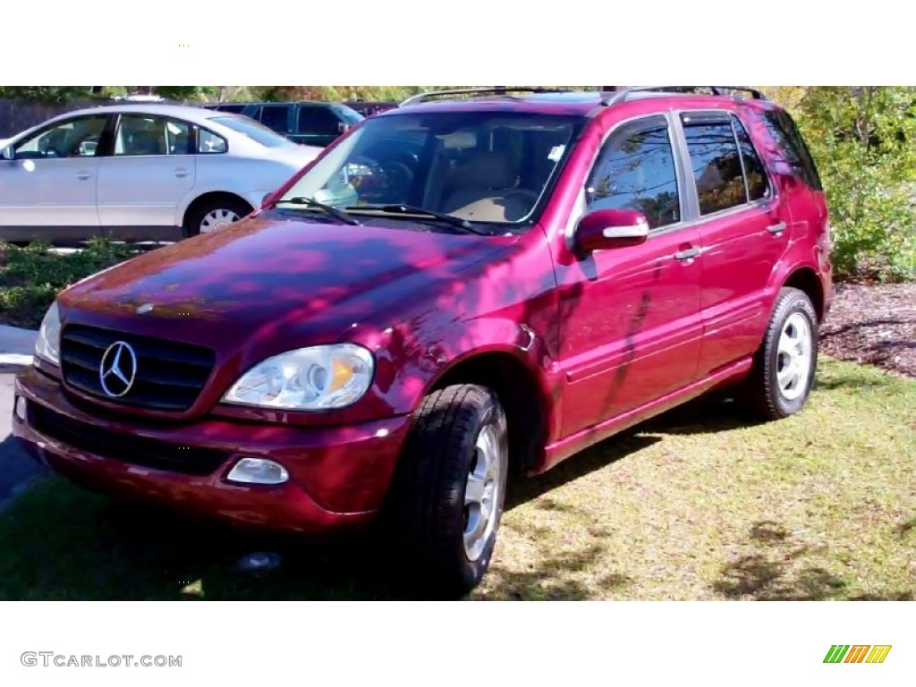 2002 ML 320 4Matic - Bordeaux Red Metallic / Java photo #2