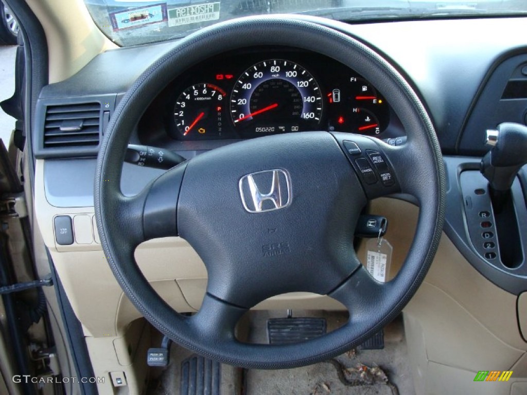 2005 Honda Odyssey LX Ivory Steering Wheel Photo #55376349