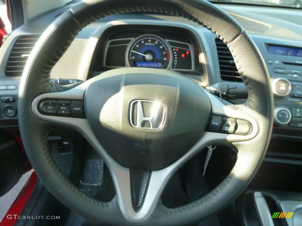 2009 Honda Civic EX-L Coupe Black Steering Wheel Photo #55377180