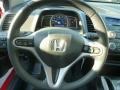 Black 2009 Honda Civic EX-L Coupe Steering Wheel